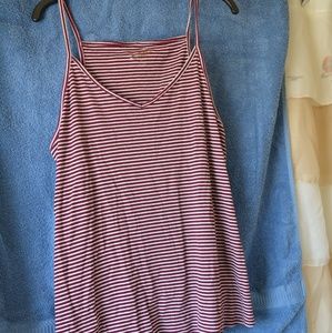 Arizona Jean Co. Red & White Striped Tank Top